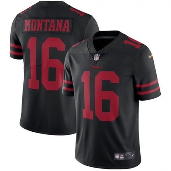 Joe montana black jersey Clearance
